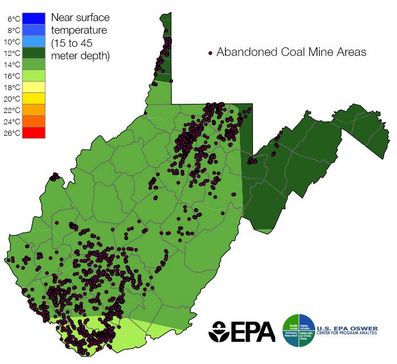AMLs in West Virginia with Geothermal Heat Pump Potential